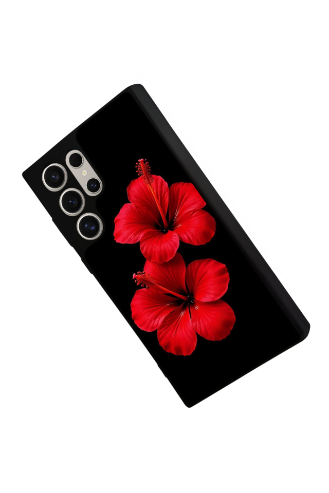 Samsung Galaxy S22 Ultra Uyumlu Cicek Tasarımlı Glossy Premium Kılıf