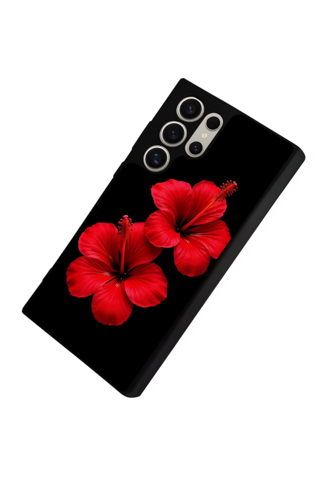 Samsung Galaxy S22 Ultra Uyumlu Cicek Tasarımlı Glossy Premium Kılıf