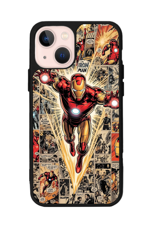 iPhone 13 Mini Uyumlu Iron Man ( Demir Adam ) Tasarımlı Glossy Premium Kılıf