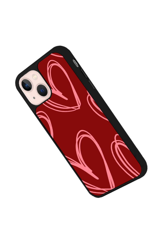 iPhone 15 Uyumlu Kalp Love Tasarımlı Glossy Premium Kılıf