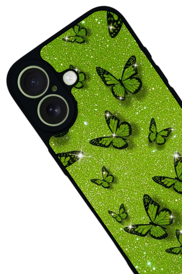 iPhone 17 Uyumlu Kelebek Tasarımlı Glossy Premium Kılıf