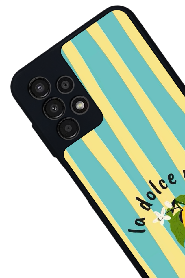 Samsung Galaxy A13 Uyumlu Limon Tasarımlı Glossy Premium Kılıf