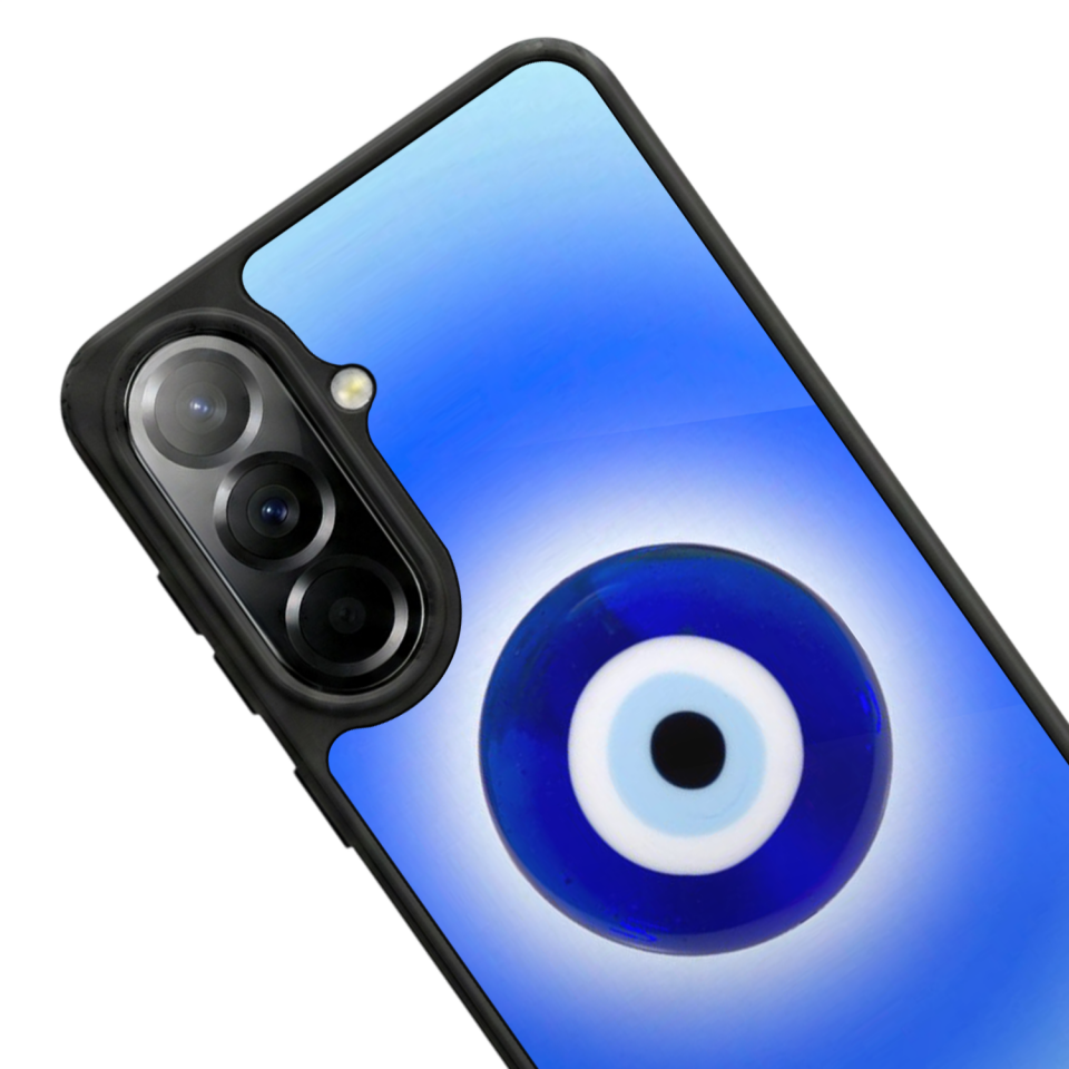 Samsung Galaxy A37 Uyumlu Nazar Tasarımlı Glossy Premium Kılıf