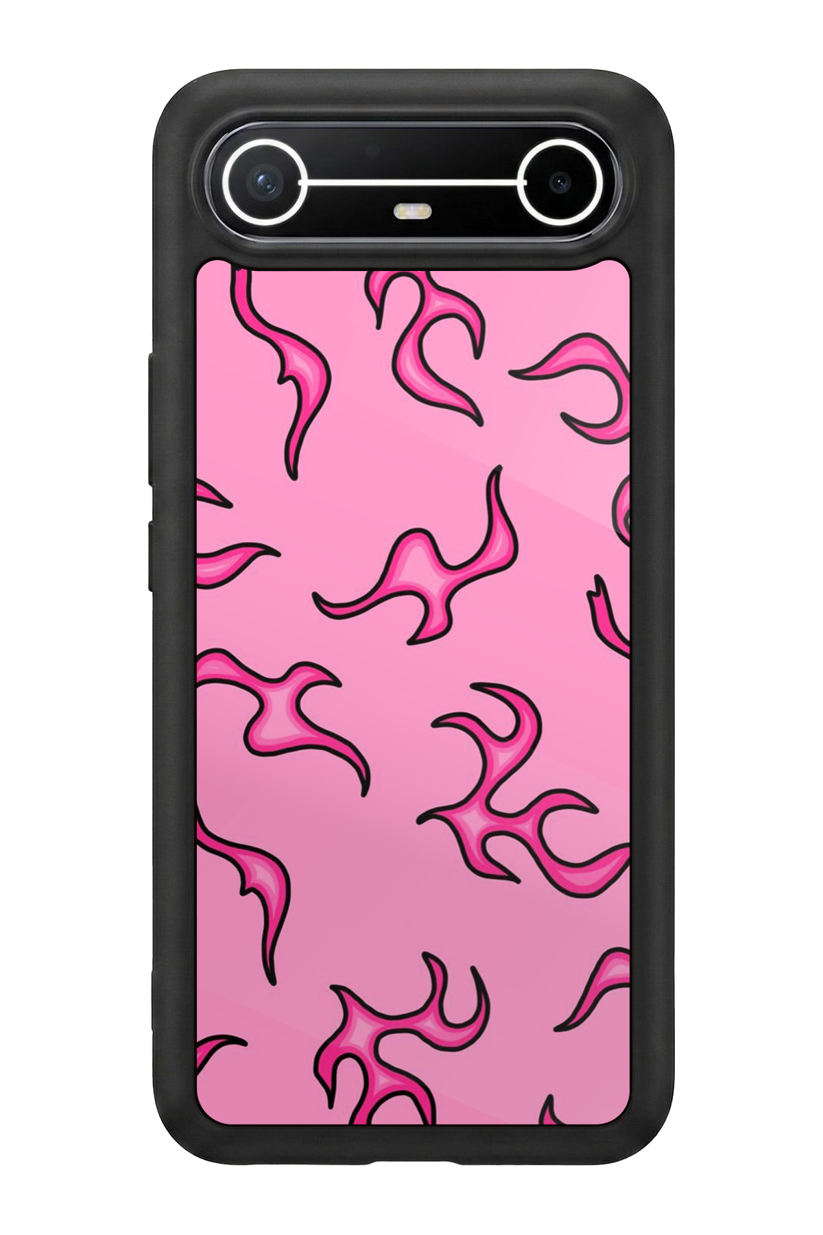 Tecno Spark Slim 5G Uyumlu Retro Flame Patterns Tasarımlı Glossy Premium Kılıf