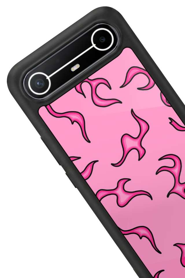 Tecno Spark Slim 5G Uyumlu Retro Flame Patterns Tasarımlı Glossy Premium Kılıf