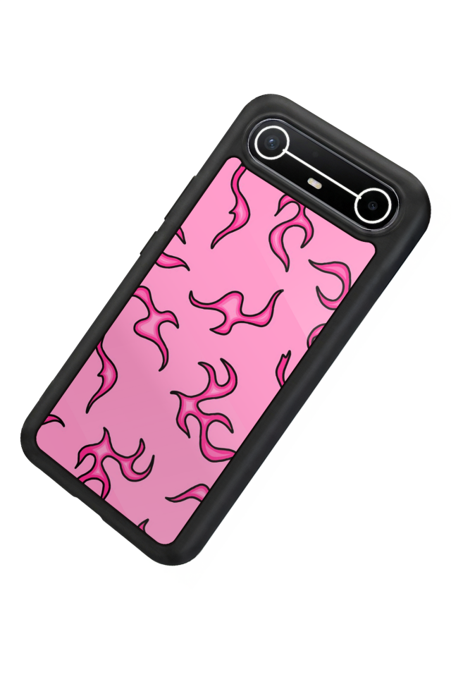 Tecno Spark Slim 5G Uyumlu Retro Flame Patterns Tasarımlı Glossy Premium Kılıf