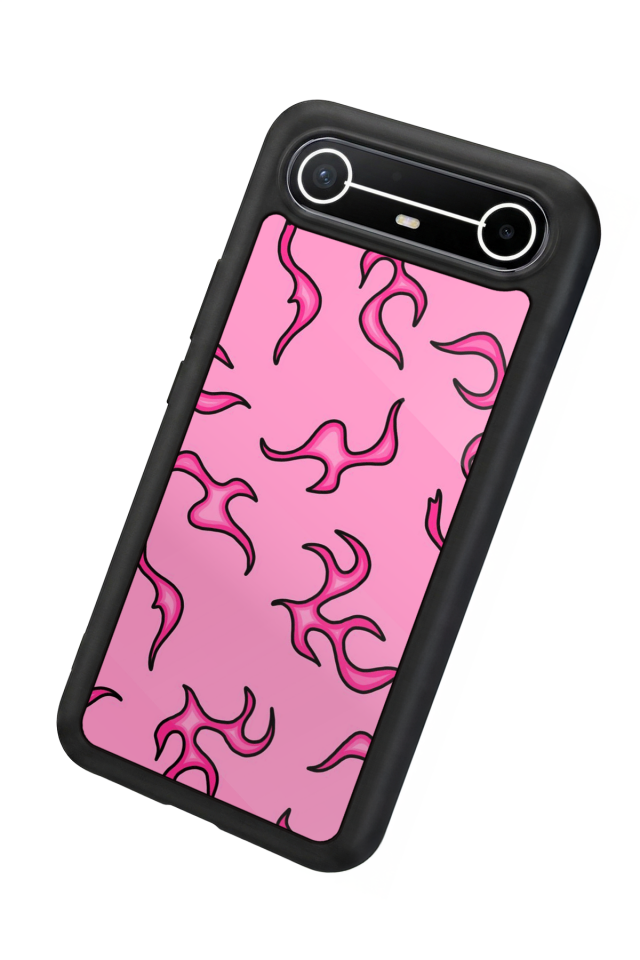 Tecno Spark Slim 5G Uyumlu Retro Flame Patterns Tasarımlı Glossy Premium Kılıf