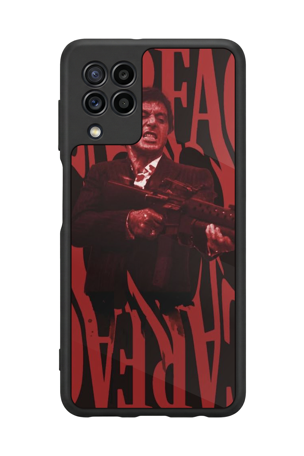 Samsung Galaxy M22 Uyumlu Scarface Tasarımlı Glossy Premium Kılıf