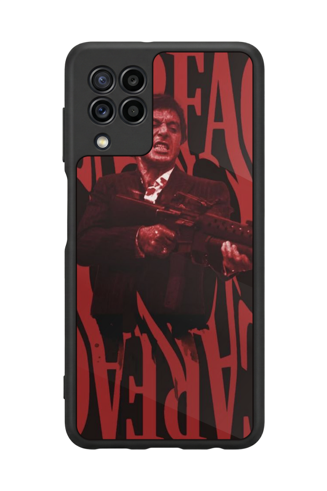Samsung Galaxy M22 Uyumlu Scarface Tasarımlı Glossy Premium Kılıf