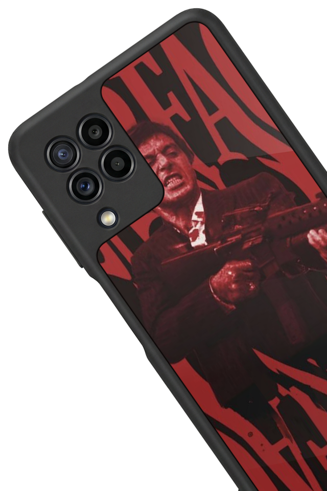 Samsung Galaxy M22 Uyumlu Scarface Tasarımlı Glossy Premium Kılıf