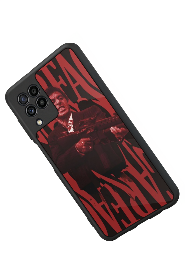 Samsung Galaxy M22 Uyumlu Scarface Tasarımlı Glossy Premium Kılıf