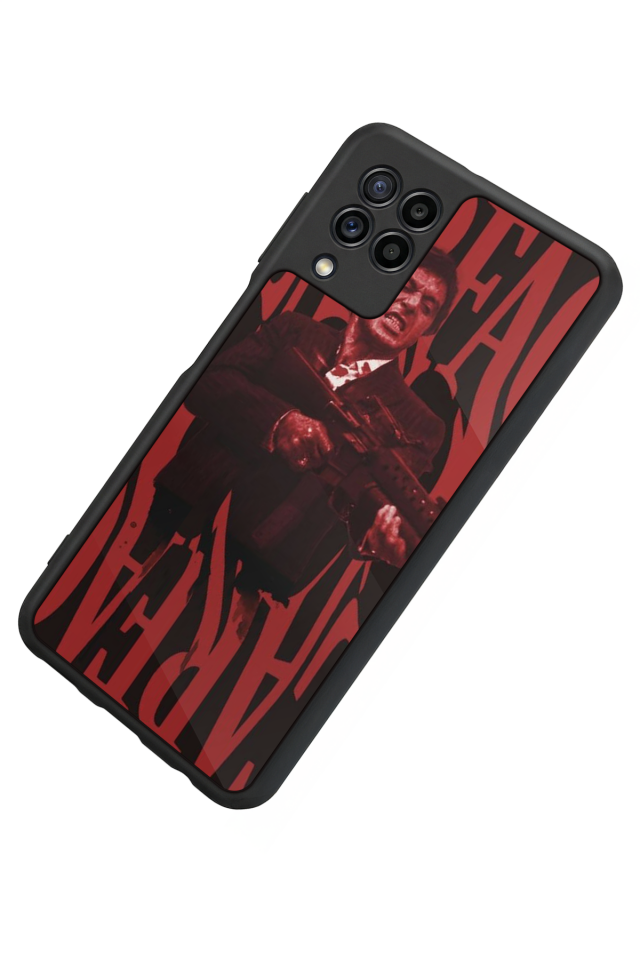 Samsung Galaxy M22 Uyumlu Scarface Tasarımlı Glossy Premium Kılıf
