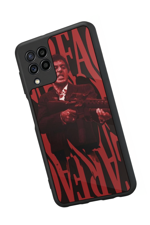Samsung Galaxy M22 Uyumlu Scarface Tasarımlı Glossy Premium Kılıf