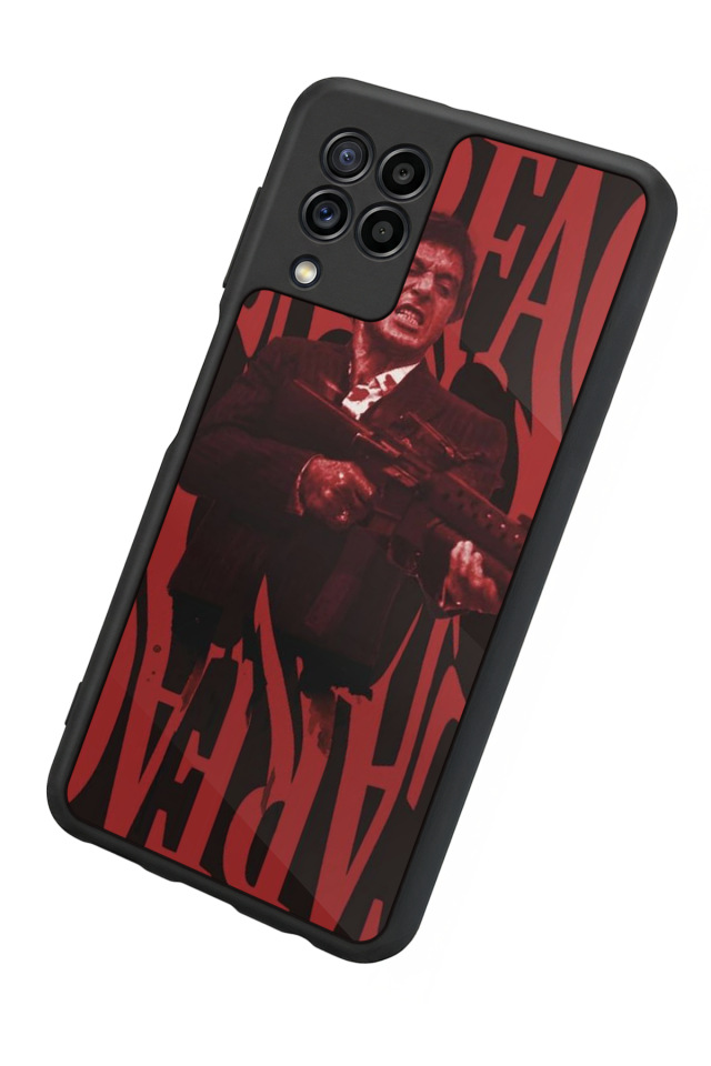 Samsung Galaxy M22 Uyumlu Scarface Tasarımlı Glossy Premium Kılıf