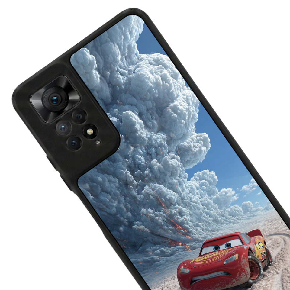 Xiaomi Redmi Note 12 Pro Uyumlu Şimsek McQueen Tasarımlı Glossy Premium Kılıf