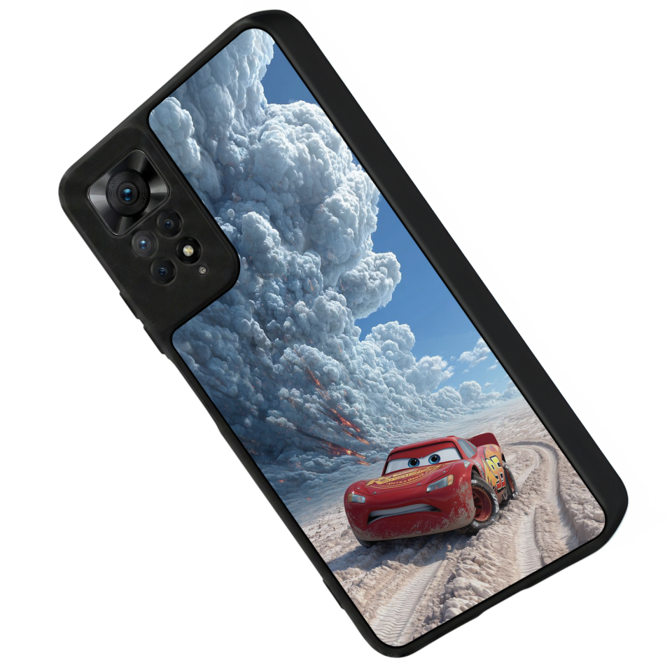 Xiaomi Redmi Note 12 Pro Uyumlu Şimsek McQueen Tasarımlı Glossy Premium Kılıf