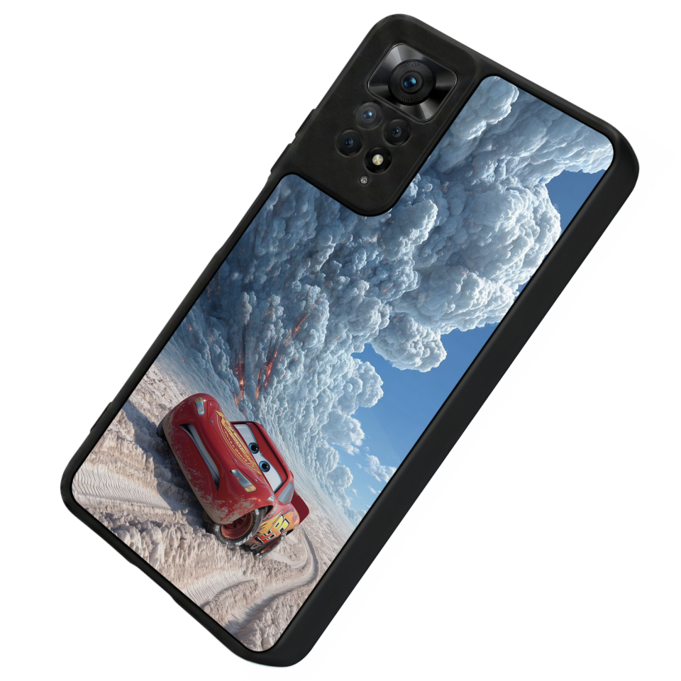 Xiaomi Redmi Note 12 Pro Uyumlu Şimsek McQueen Tasarımlı Glossy Premium Kılıf
