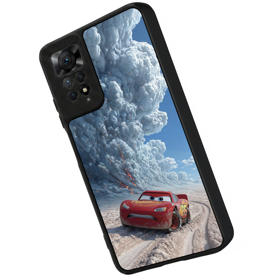 Xiaomi Redmi Note 12 Pro Uyumlu Şimsek McQueen Tasarımlı Glossy Premium Kılıf