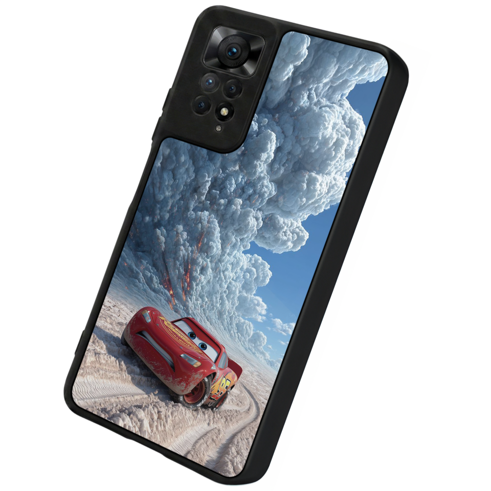 Xiaomi Redmi Note 12 Pro Uyumlu Şimsek McQueen Tasarımlı Glossy Premium Kılıf