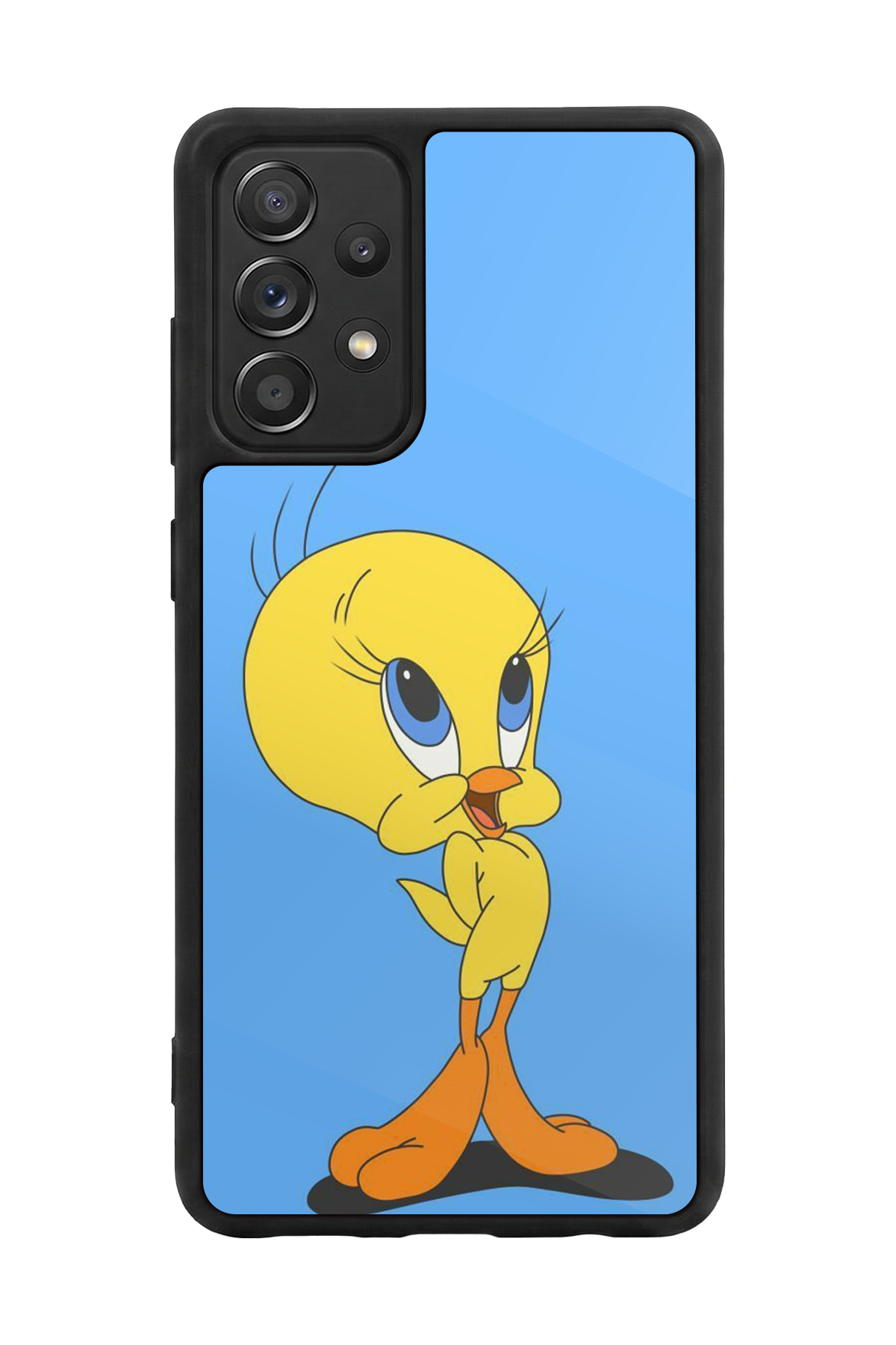 Samsung Galaxy A72 Uyumlu Tweety Tasarımlı Glossy Premium Kılıf