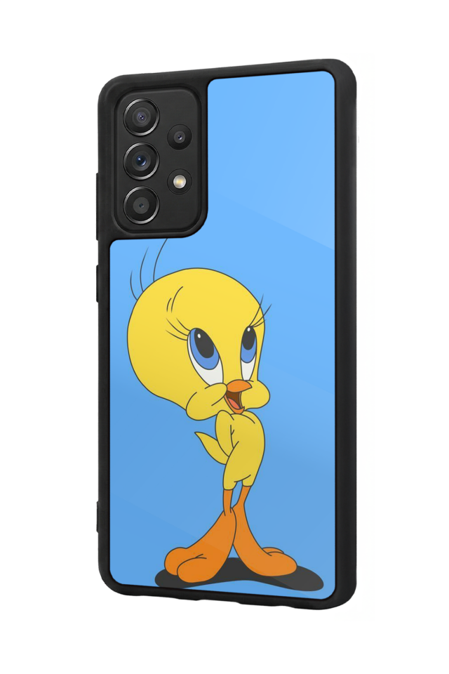 Samsung Galaxy A72 Uyumlu Tweety Tasarımlı Glossy Premium Kılıf