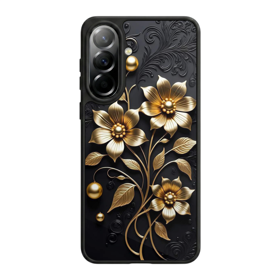 Samsung Galaxy A57 Uyumlu Kirmizi ve Kaplan Tasarımlı Glossy Premium Kılıf