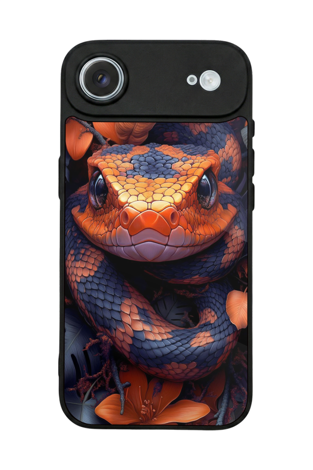 iPhone 17 Air Uyumlu Yılan Tasarımlı Glossy Premium Kılıf