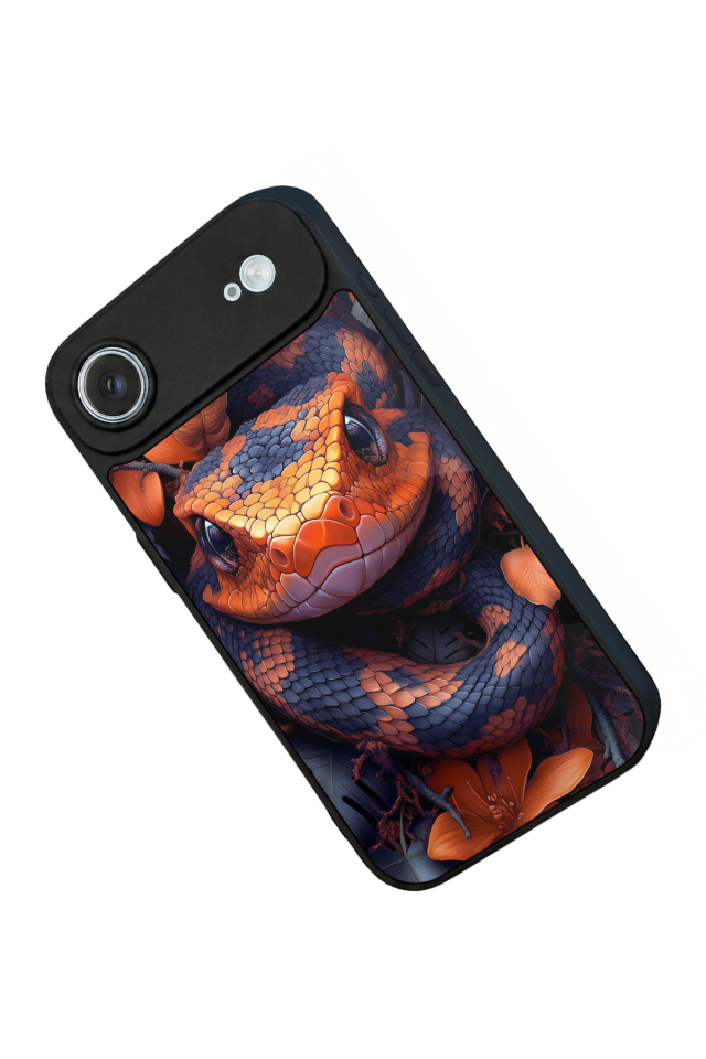 iPhone 17 Air Uyumlu Yılan Tasarımlı Glossy Premium Kılıf