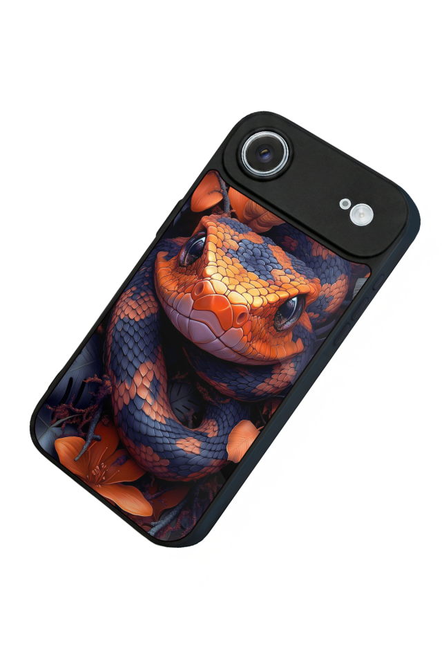 iPhone 17 Air Uyumlu Yılan Tasarımlı Glossy Premium Kılıf