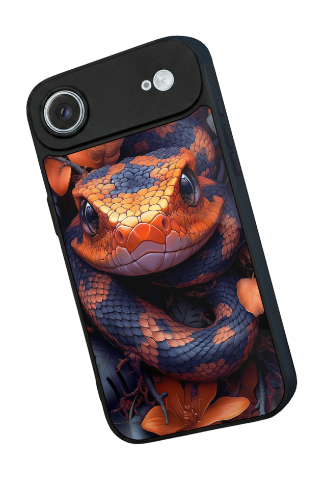 iPhone 17 Air Uyumlu Yılan Tasarımlı Glossy Premium Kılıf