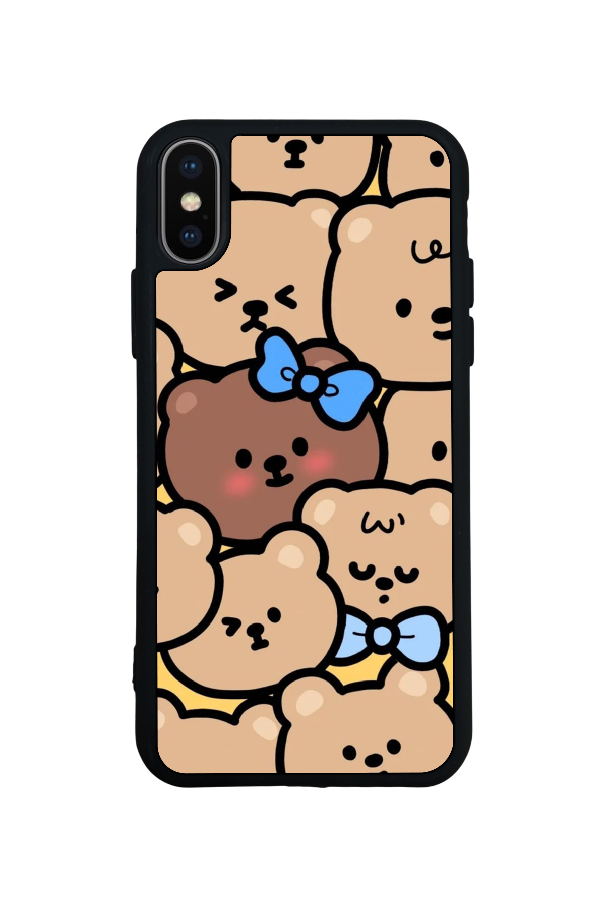 iPhone X/ XS Uyumlu Ayı Tasarımlı Glossy Premium Kılıf