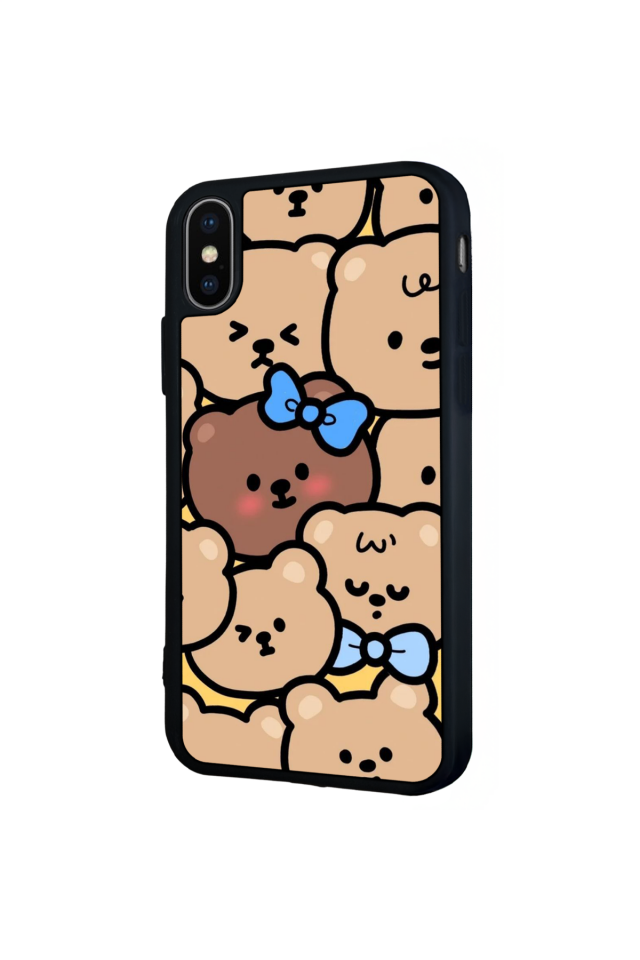 iPhone X/ XS Uyumlu Ayı Tasarımlı Glossy Premium Kılıf