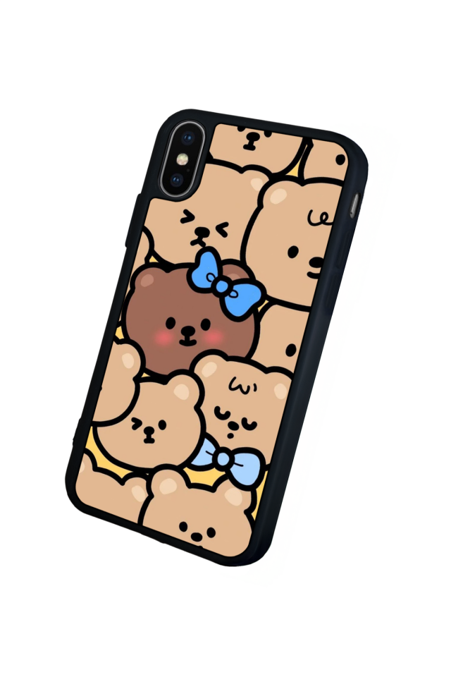 iPhone X/ XS Uyumlu Ayı Tasarımlı Glossy Premium Kılıf