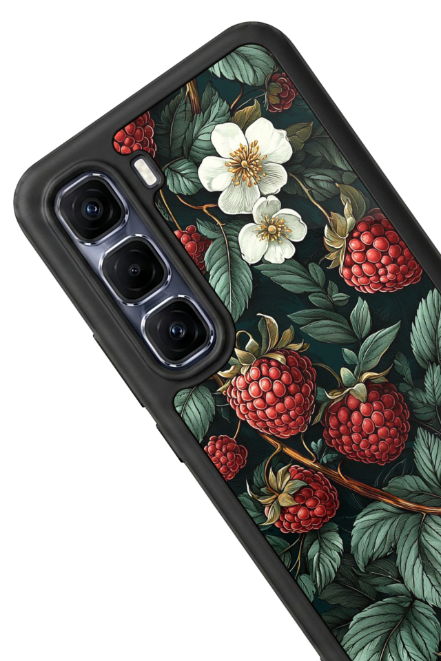 Infinix Hot 60 Pro Plus Uyumlu Botanik Tasarımlı Glossy Premium Kılıf