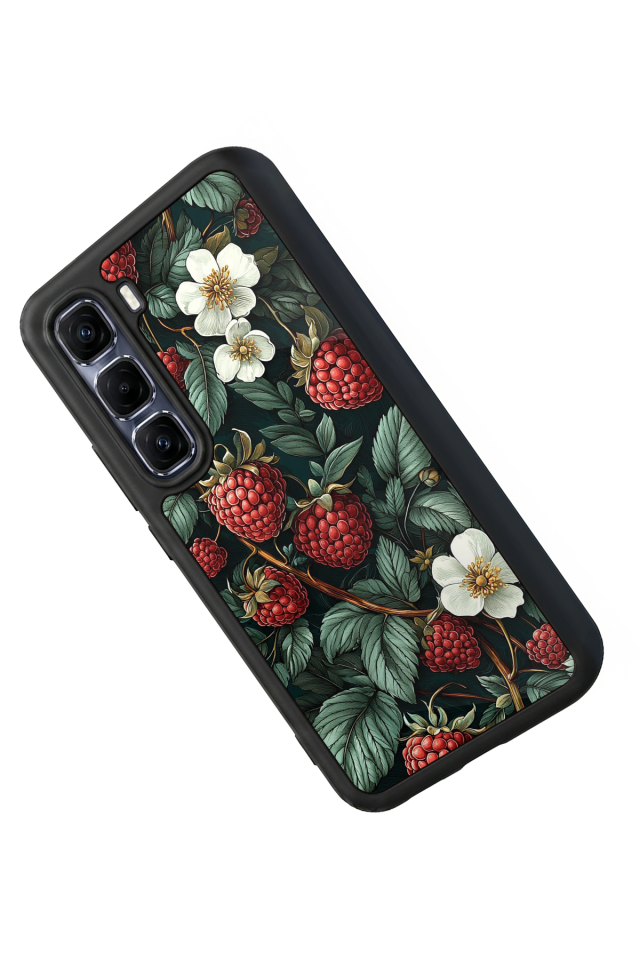Infinix Hot 60 Pro Plus Uyumlu Botanik Tasarımlı Glossy Premium Kılıf