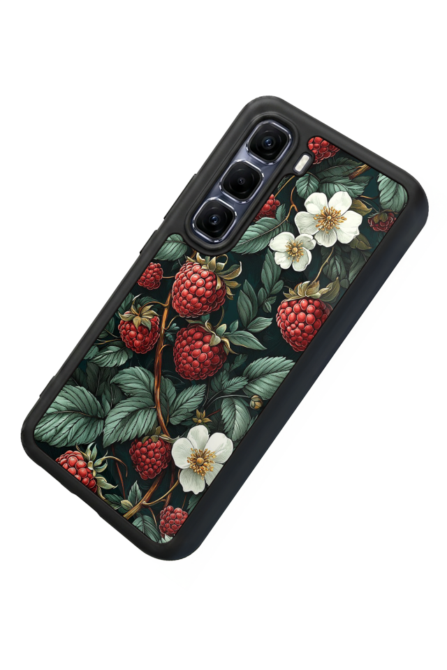 Infinix Hot 60 Pro Plus Uyumlu Botanik Tasarımlı Glossy Premium Kılıf