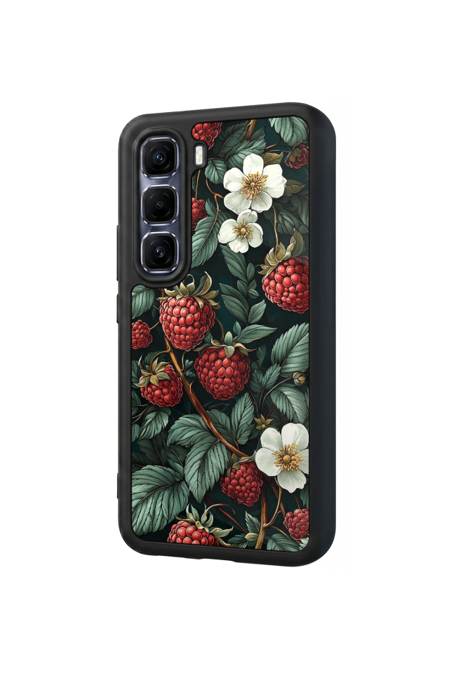 Infinix Hot 60 Pro Plus Uyumlu Botanik Tasarımlı Glossy Premium Kılıf