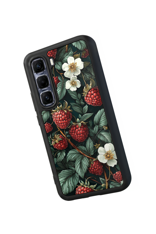 Infinix Hot 60 Pro Plus Uyumlu Botanik Tasarımlı Glossy Premium Kılıf