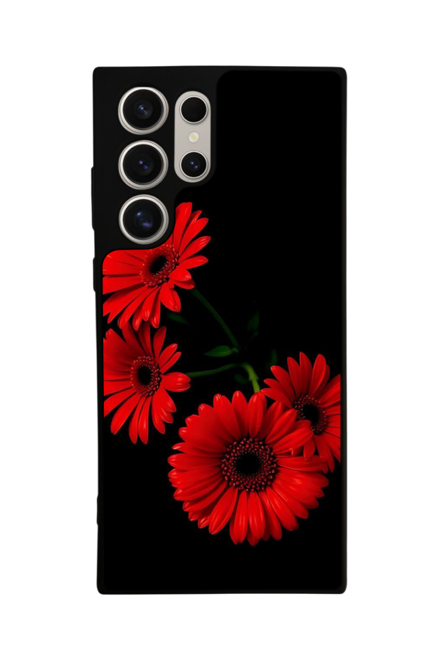 Samsung Galaxy S22 Ultra Uyumlu Cicek Tasarımlı Glossy Premium Kılıf