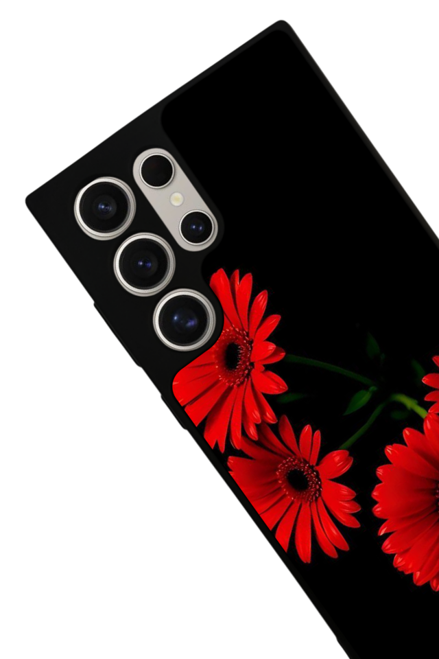 Samsung Galaxy S22 Ultra Uyumlu Cicek Tasarımlı Glossy Premium Kılıf