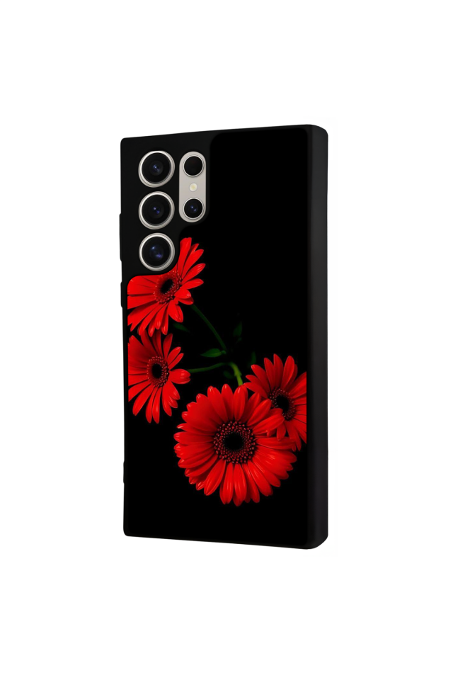 Samsung Galaxy S22 Ultra Uyumlu Cicek Tasarımlı Glossy Premium Kılıf