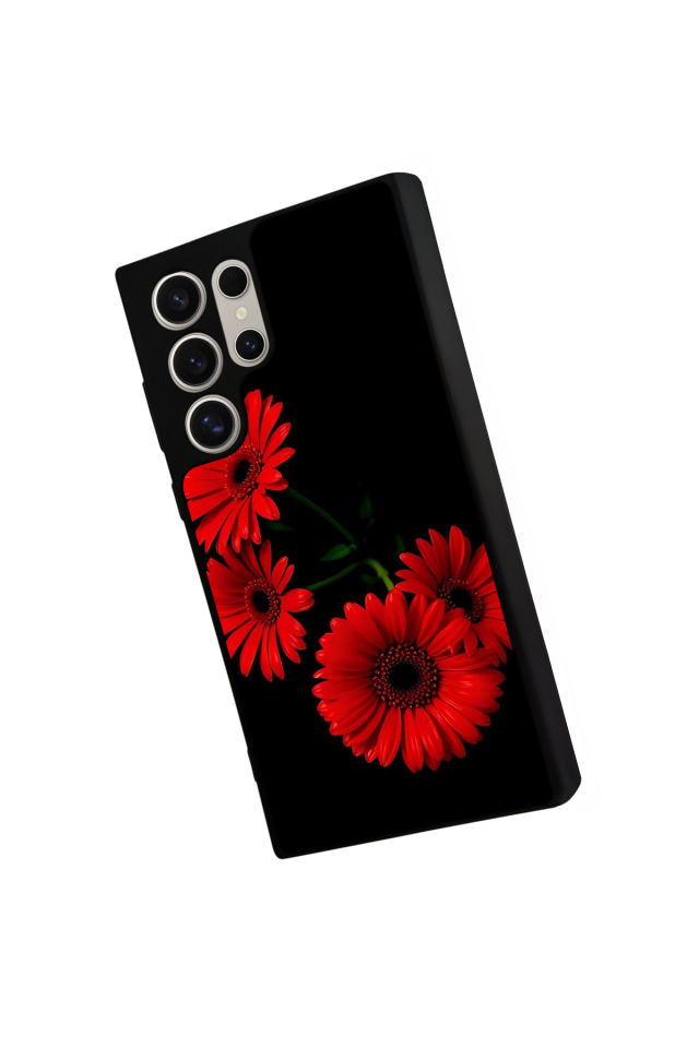 Samsung Galaxy S22 Ultra Uyumlu Cicek Tasarımlı Glossy Premium Kılıf