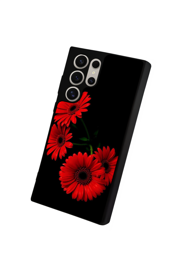 Samsung Galaxy S22 Ultra Uyumlu Cicek Tasarımlı Glossy Premium Kılıf