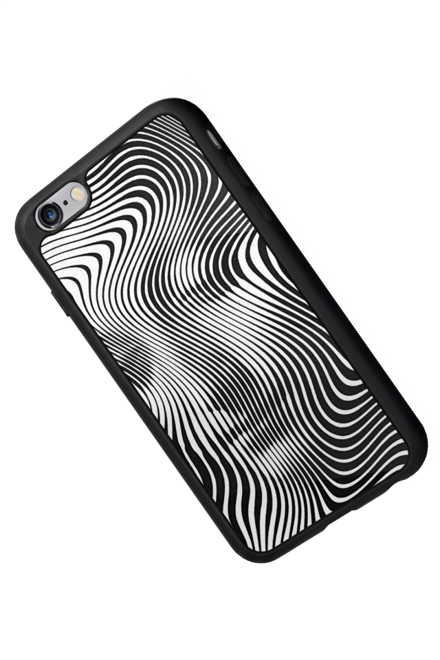 iPhone 6 Plus Uyumlu Çizgi Sanatı Tasarımlı Glossy Premium Kılıf