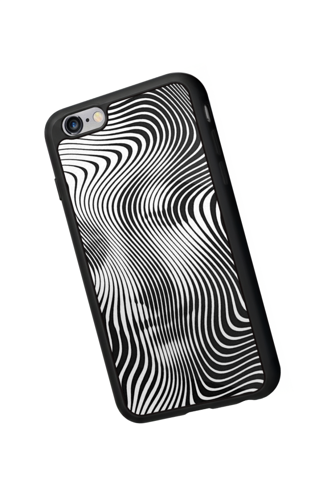 iPhone 6 Plus Uyumlu Çizgi Sanatı Tasarımlı Glossy Premium Kılıf