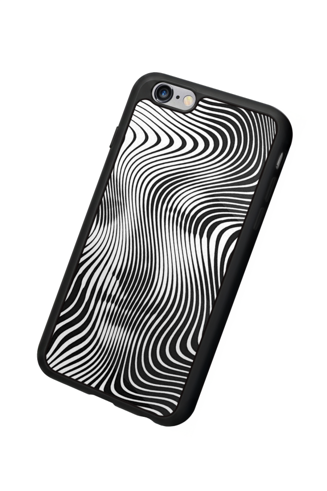 iPhone 6 Plus Uyumlu Çizgi Sanatı Tasarımlı Glossy Premium Kılıf