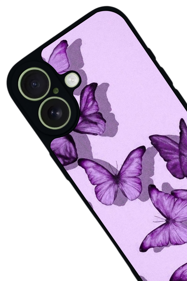 iPhone 17 Uyumlu Kelebek Tasarımlı Glossy Premium Kılıf