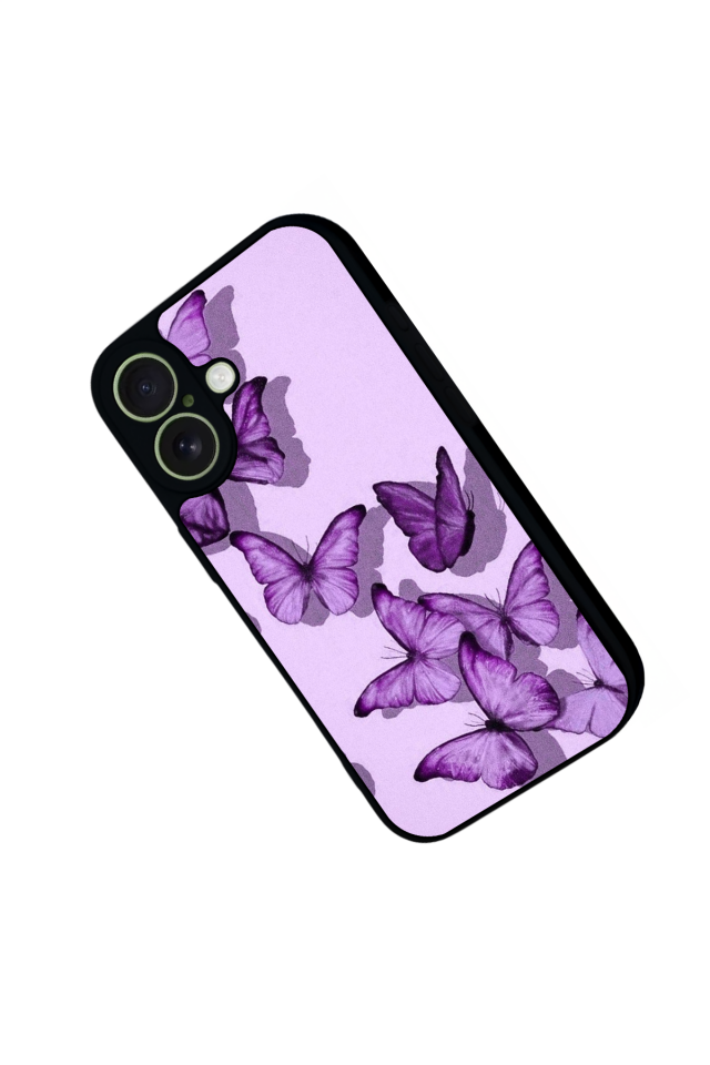 iPhone 17 Uyumlu Kelebek Tasarımlı Glossy Premium Kılıf