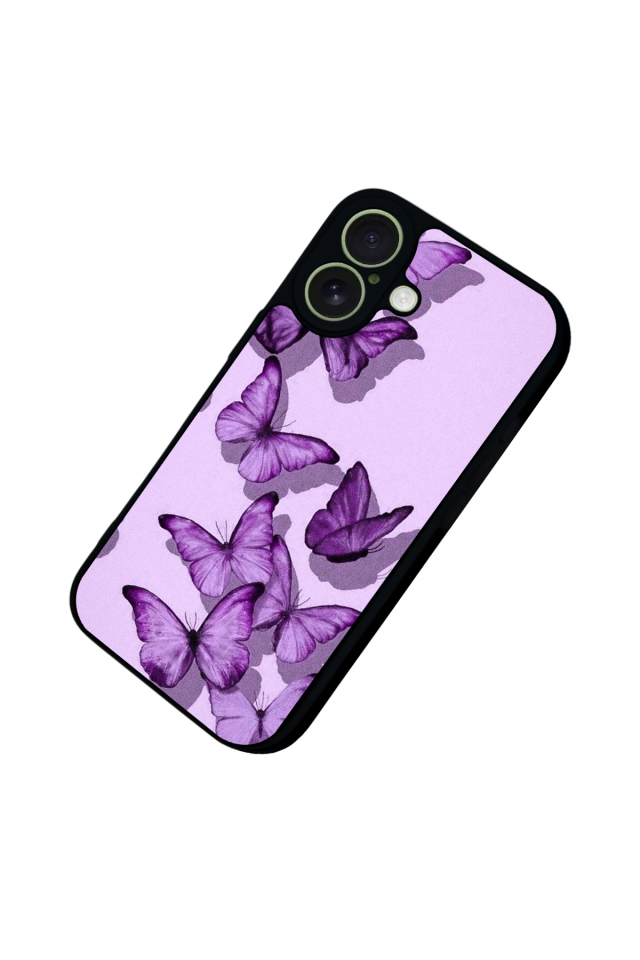 iPhone 17 Uyumlu Kelebek Tasarımlı Glossy Premium Kılıf