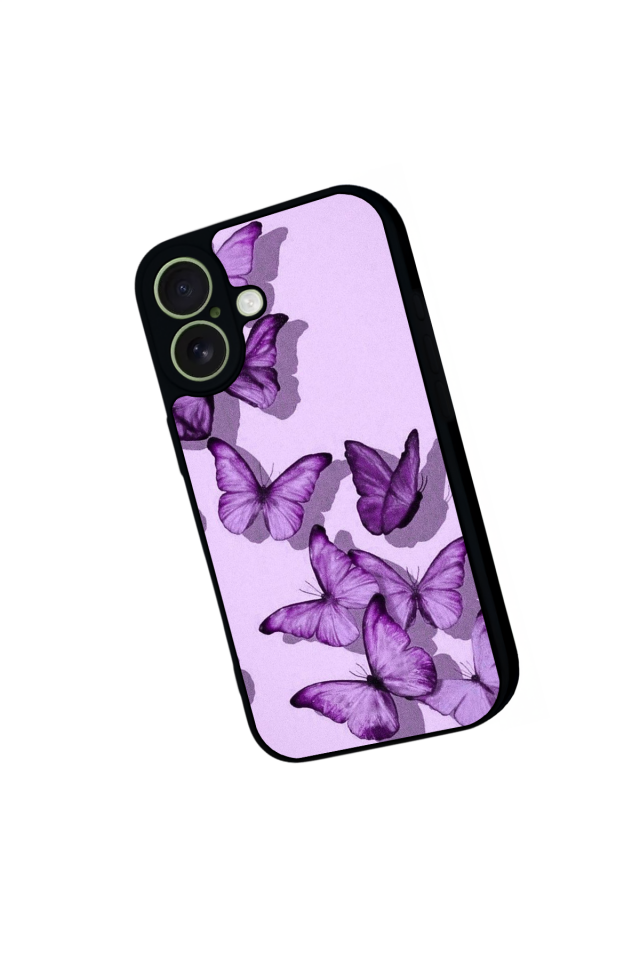 iPhone 17 Uyumlu Kelebek Tasarımlı Glossy Premium Kılıf